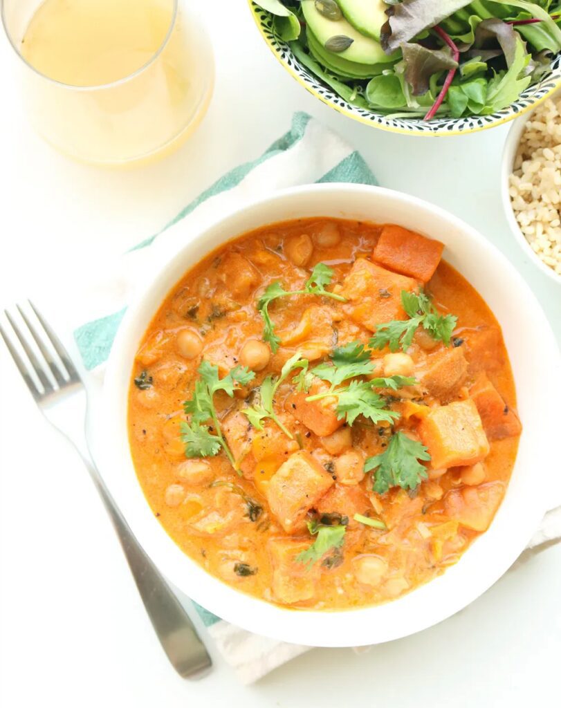 Vegan Sweet Potato Chickpea Coconut Curry